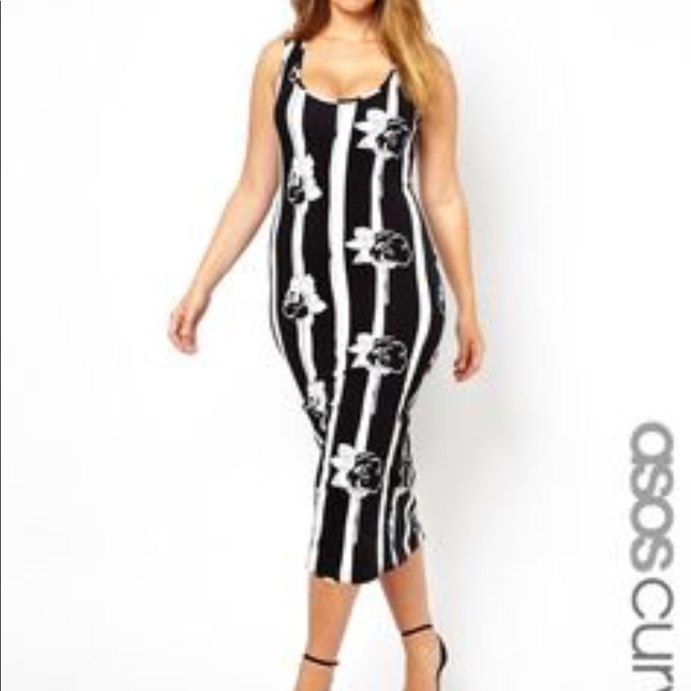 B&W Bodycon Dress